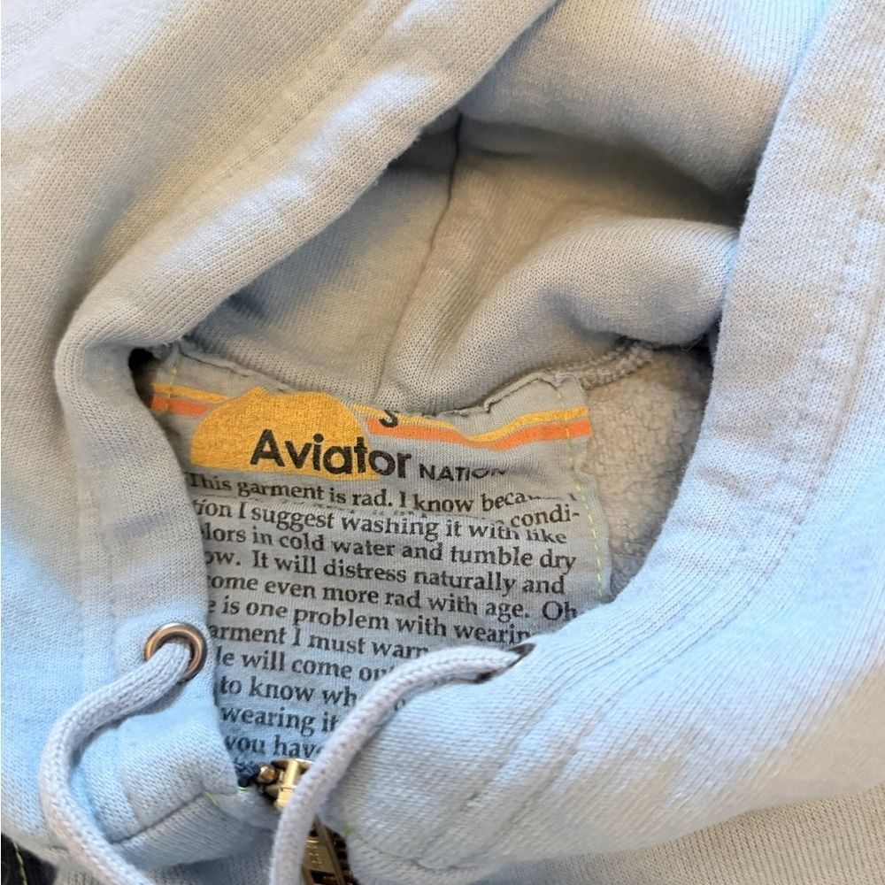 Rare Aviator Nation Two Stripe Full Zip - Picture 3 of 7